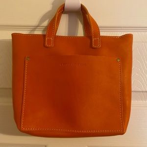 Portland Leather Goods Mini Zip Crossbody PAPAYA 🦄 Orange